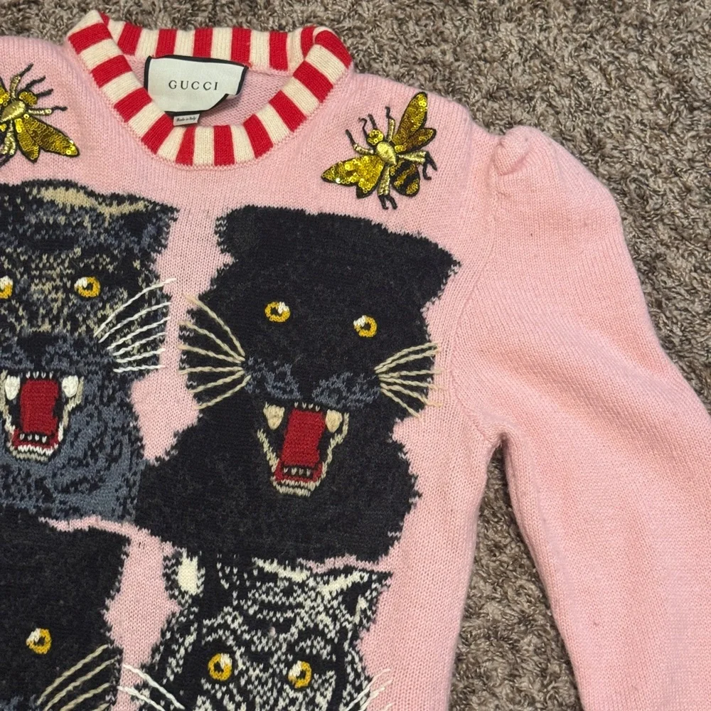 Gucci Pink Knit with Panther Motif - Picture 3 of 8
